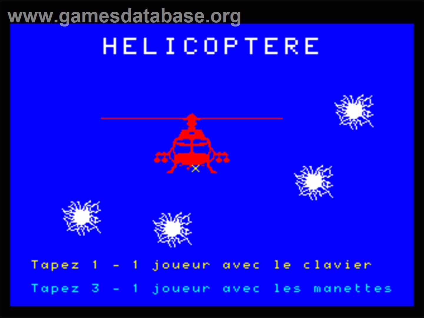 Helicoptere - Philips VG 5000 - Artwork - Title Screen