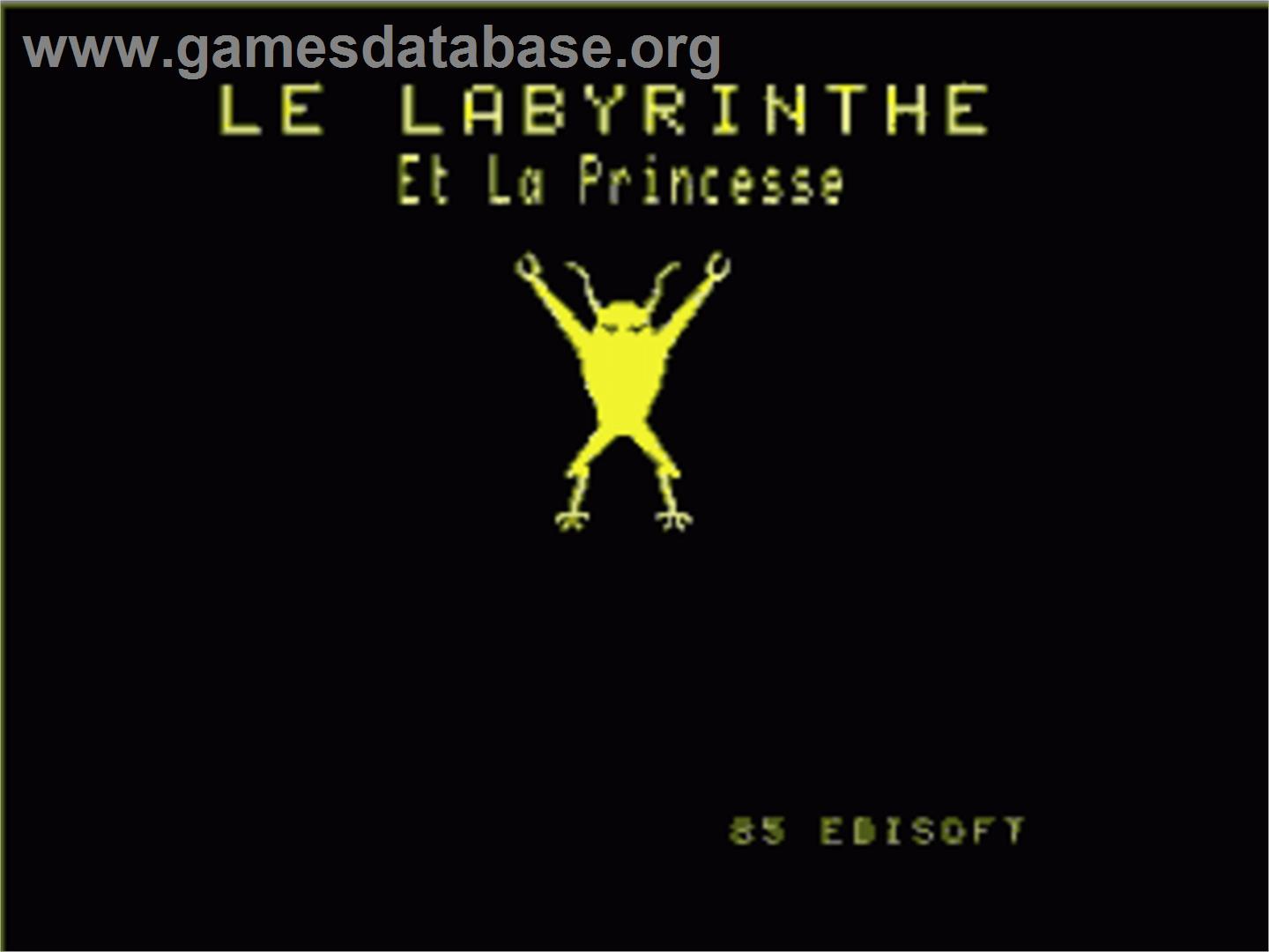 Labyrinthe Et La Princesse, Le - Philips VG 5000 - Artwork - Title Screen