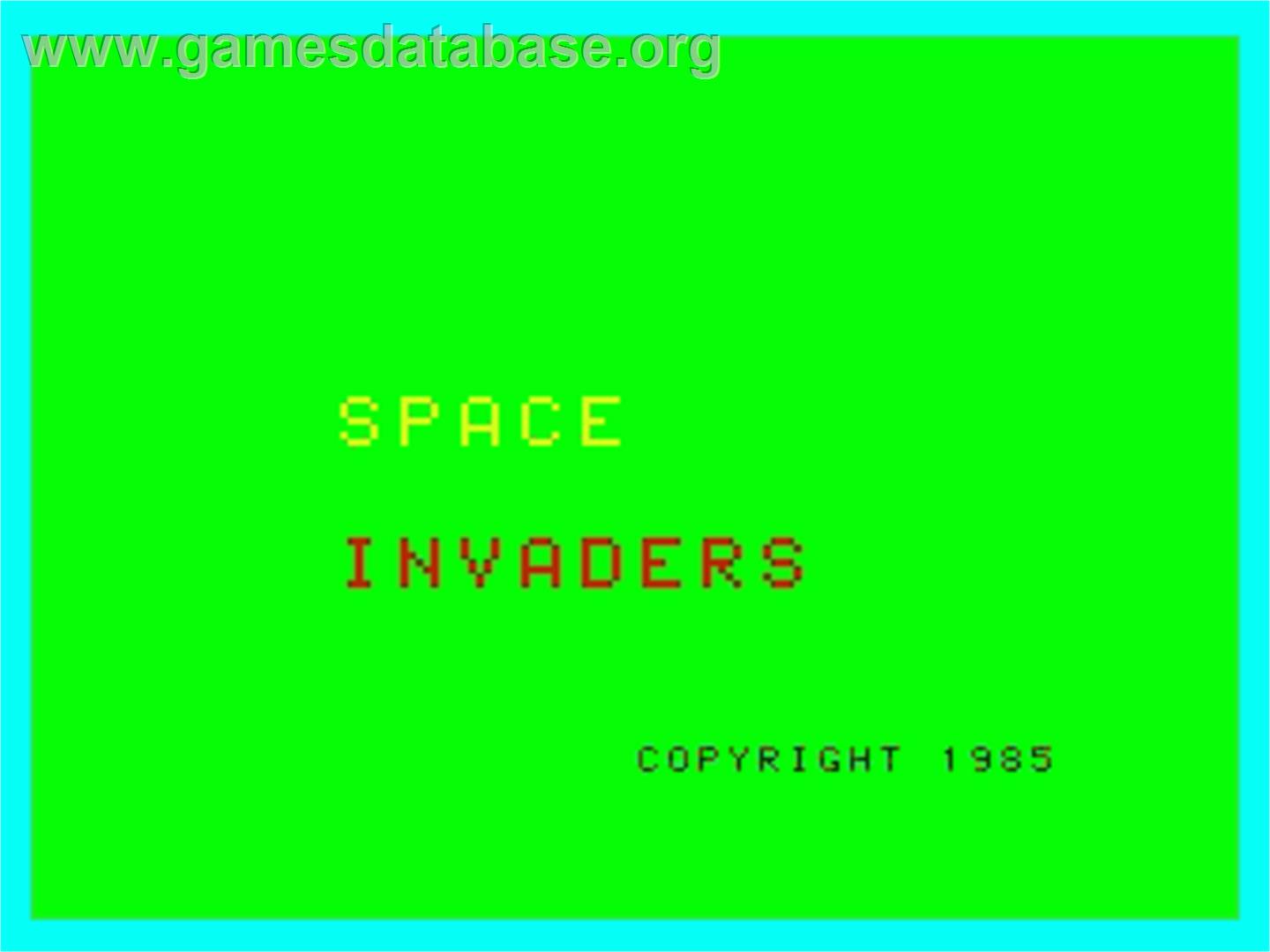 Space Invaders - Philips VG 5000 - Artwork - Title Screen
