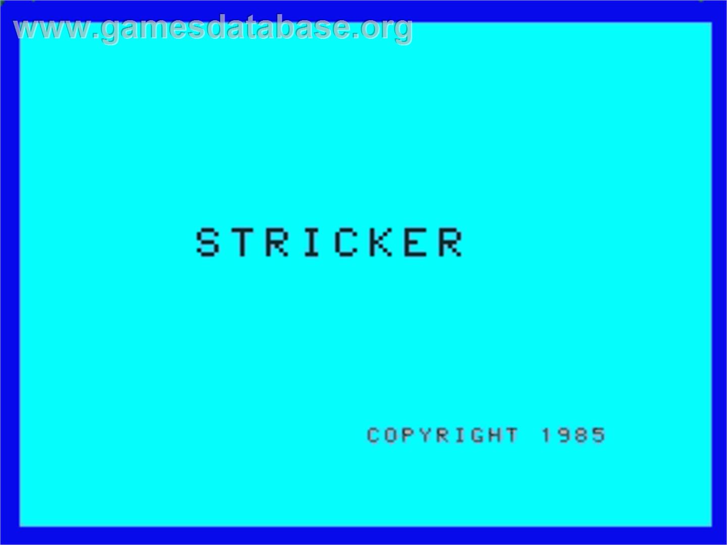 Stricker - Philips VG 5000 - Artwork - Title Screen