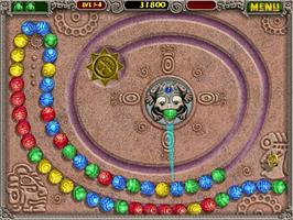 In game image of Zuma Deluxe on the PopCap.