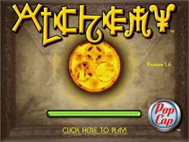 Title screen of Alchemy Deluxe on the PopCap.