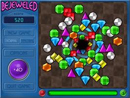 Title screen of Bejeweled Deluxe on the PopCap.