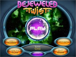 Title screen of Bejeweled Twist on the PopCap.