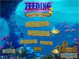 Title screen of Feeding Frenzy 2 Deluxe on the PopCap.