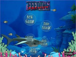 Title screen of Feeding Frenzy Deluxe on the PopCap.