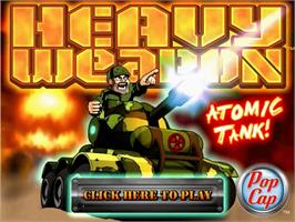 Title screen of Heavy Weapon Deluxe on the PopCap.
