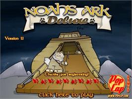 Title screen of Noah's Ark Deluxe on the PopCap.