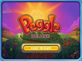 Title screen of Peggle Deluxe on the PopCap.
