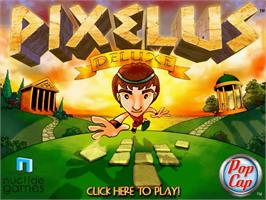 Title screen of Pixelus Deluxe on the PopCap.