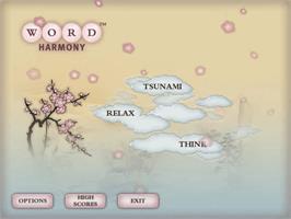 Title screen of Word Harmony Deluxe on the PopCap.