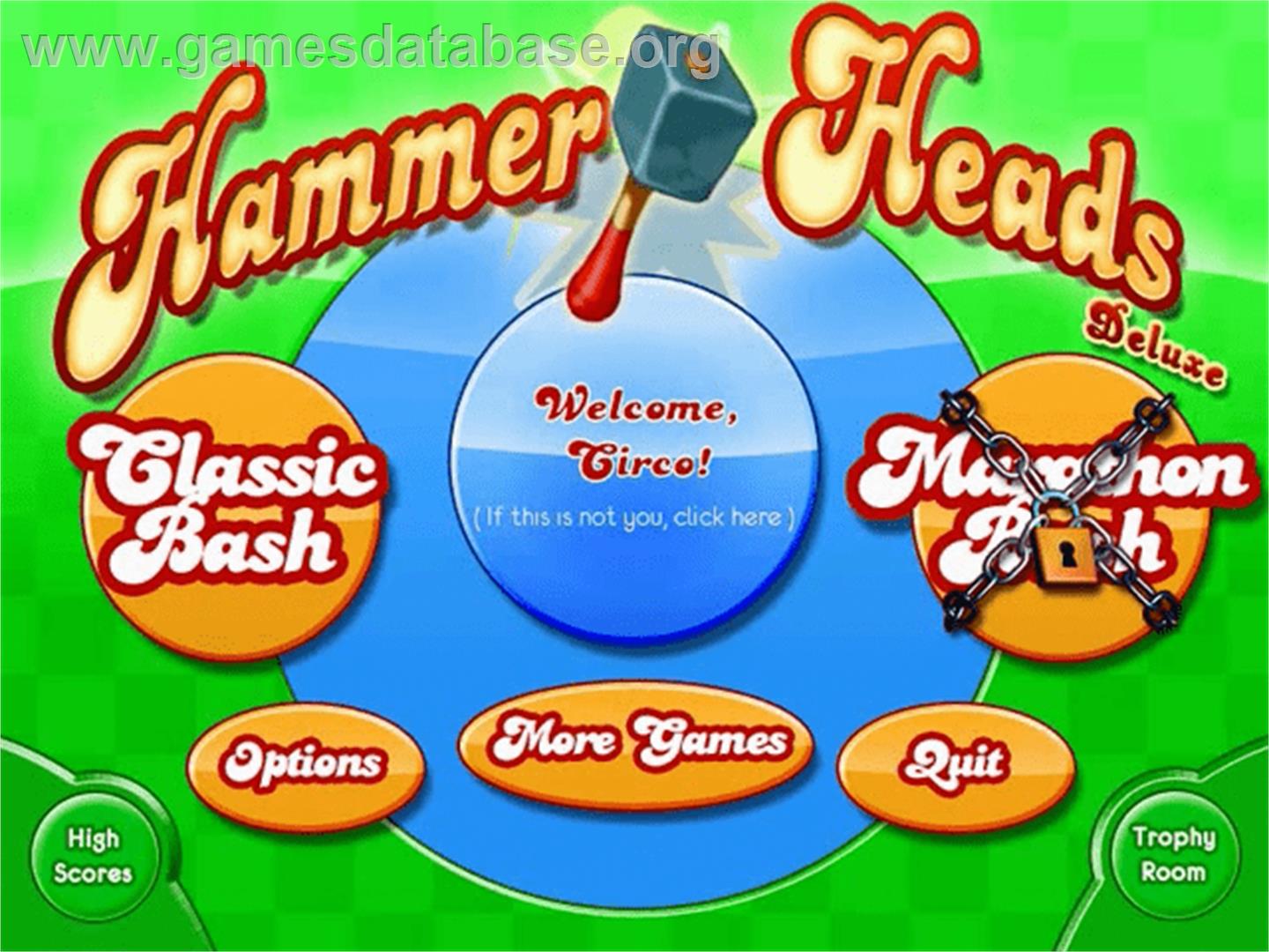Hammer Heads Deluxe - PopCap - Artwork - Title Screen