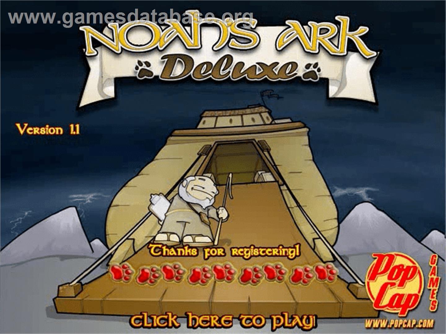 Noah's Ark Deluxe - PopCap - Artwork - Title Screen