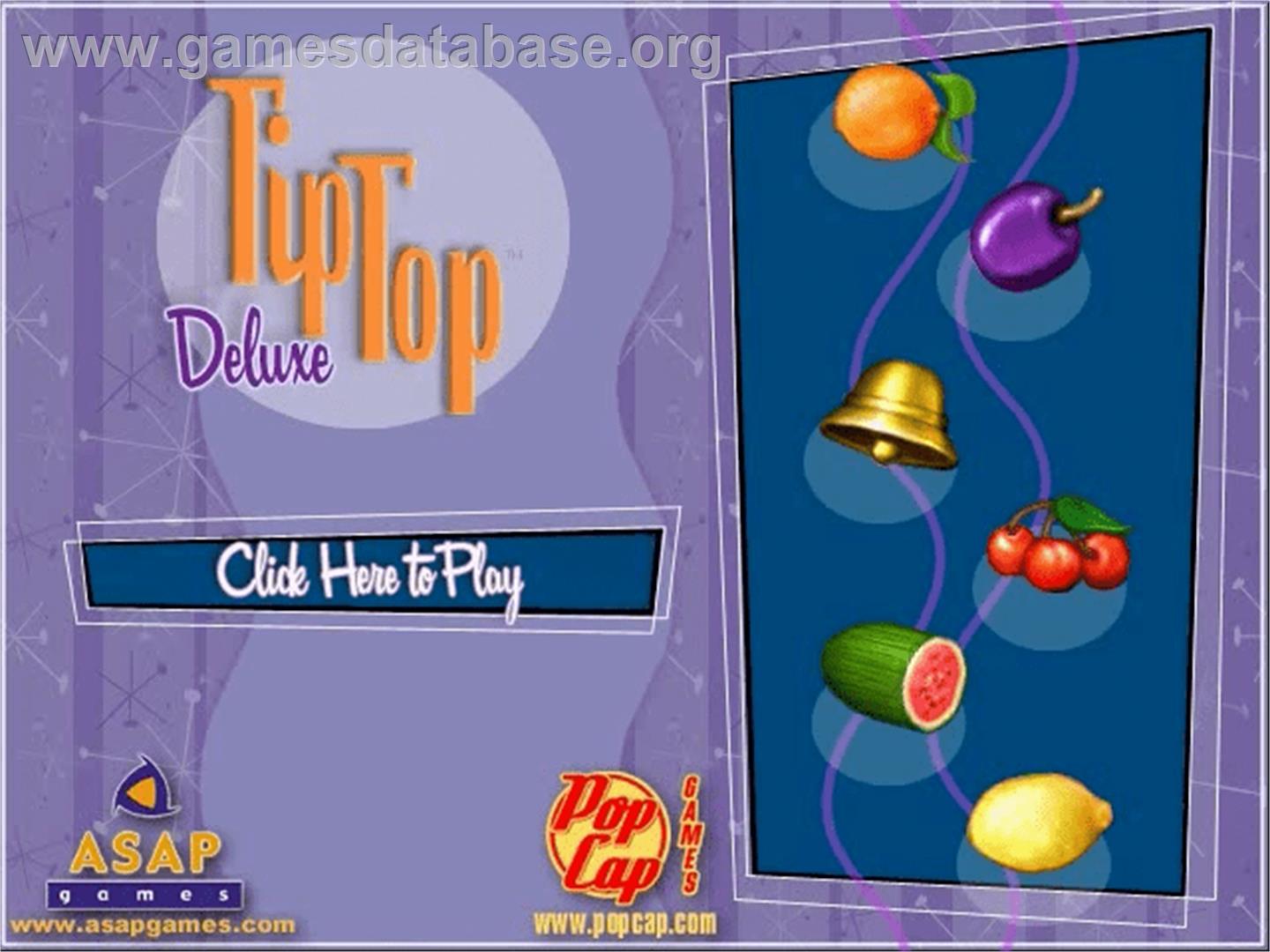 TipTop Deluxe - PopCap - Artwork - Title Screen