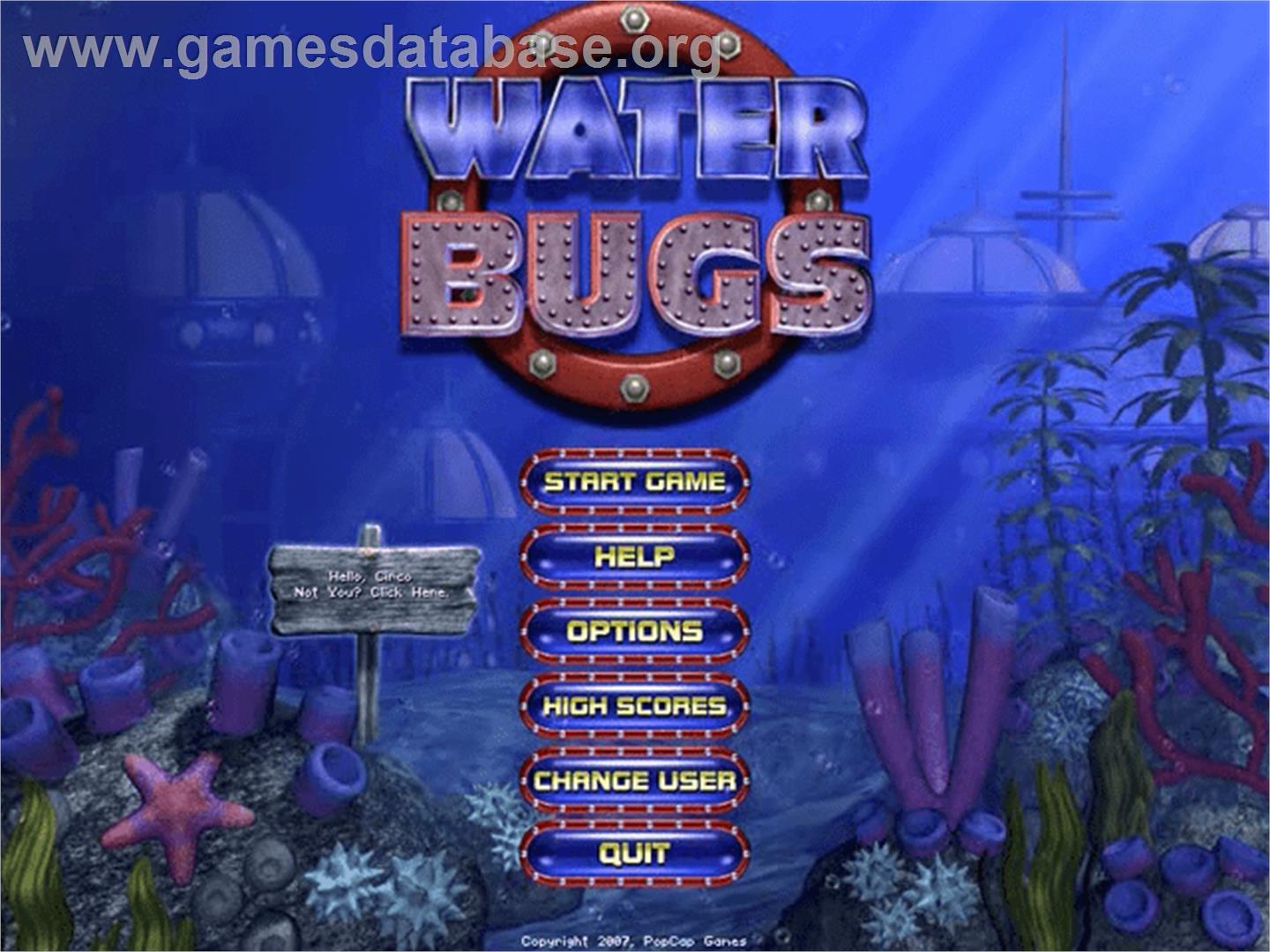 Water Bugs - PopCap - Artwork - Title Screen