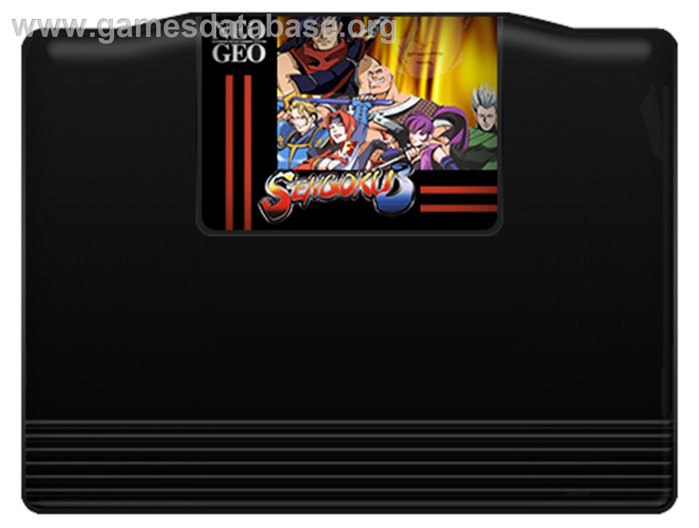 Sengoku 3 - SNK Neo-Geo AES - Artwork - Cartridge