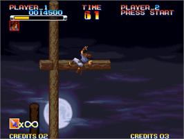 In game image of Ganryu on the SNK Neo-Geo AES.