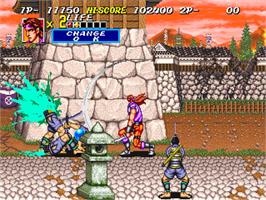 In game image of Sengoku 2 on the SNK Neo-Geo AES.