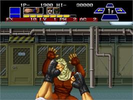 In game image of The Super Spy on the SNK Neo-Geo AES.