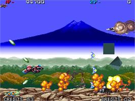 In game image of Zed Blade on the SNK Neo-Geo AES.