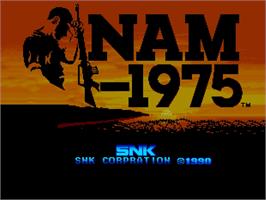 Title screen of NAM-1975 on the SNK Neo-Geo AES.