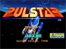 Title screen of Pulstar on the SNK Neo-Geo AES.