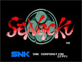 Title screen of Sengoku on the SNK Neo-Geo AES.