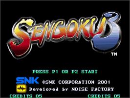 Title screen of Sengoku 3 on the SNK Neo-Geo AES.