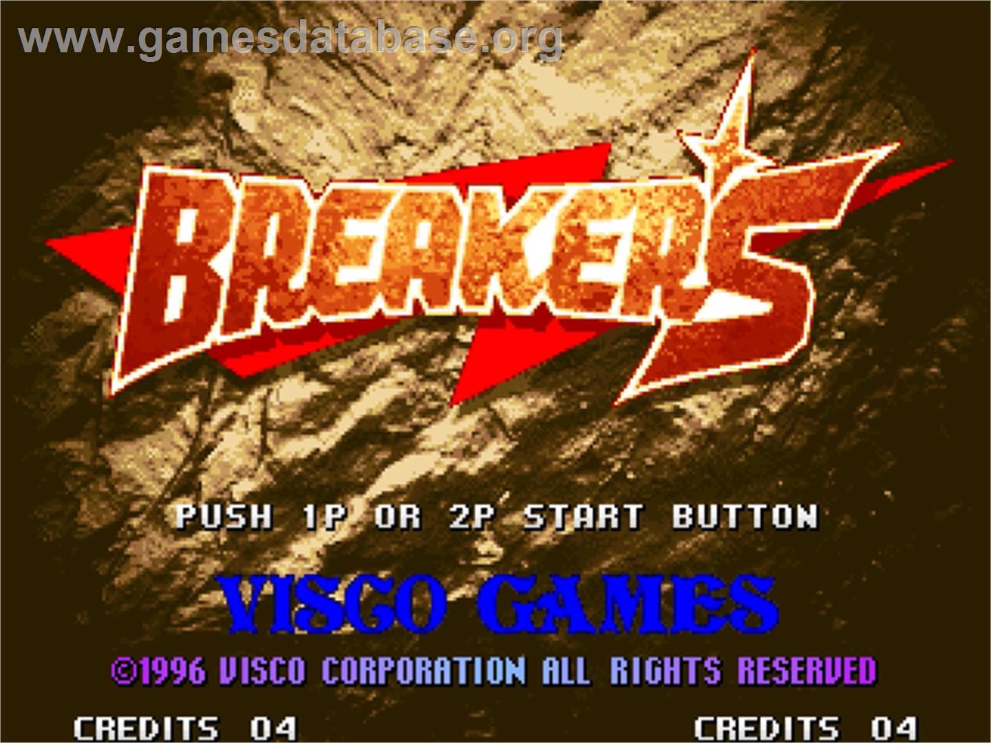 Breakers - SNK Neo-Geo AES - Artwork - Title Screen