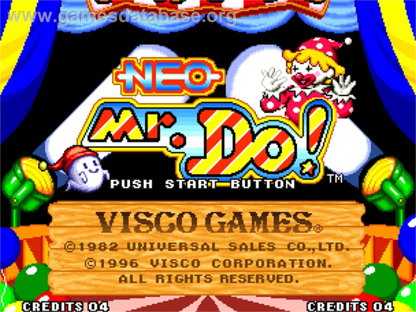 Neo Mr. Do! - SNK Neo-Geo AES - Artwork - Title Screen