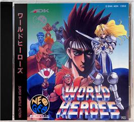 Box cover for World Heroes on the SNK Neo-Geo CD.