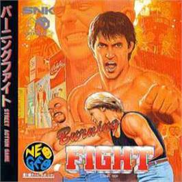 Box back cover for Burning Fight on the SNK Neo-Geo CD.