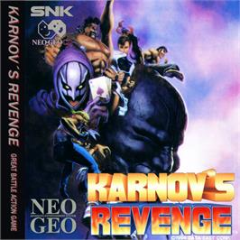 Box back cover for Karnov's Revenge on the SNK Neo-Geo CD.