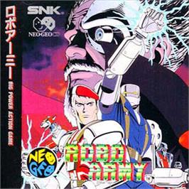 Box back cover for Robo Army on the SNK Neo-Geo CD.
