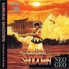 Box back cover for Samurai Shodown on the SNK Neo-Geo CD.