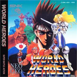 Box back cover for World Heroes on the SNK Neo-Geo CD.