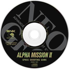 Artwork on the Disc for Alpha Mission II on the SNK Neo-Geo CD.