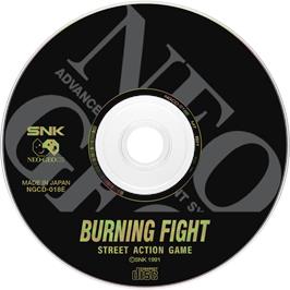 Artwork on the Disc for Burning Fight on the SNK Neo-Geo CD.