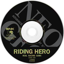 Artwork on the Disc for Riding Hero on the SNK Neo-Geo CD.