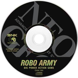 Artwork on the Disc for Robo Army on the SNK Neo-Geo CD.