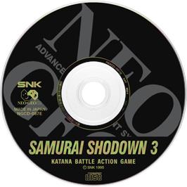 Artwork on the Disc for Samurai Shodown III: Blades of Blood on the SNK Neo-Geo CD.