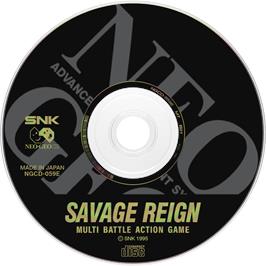Artwork on the Disc for Savage Reign on the SNK Neo-Geo CD.