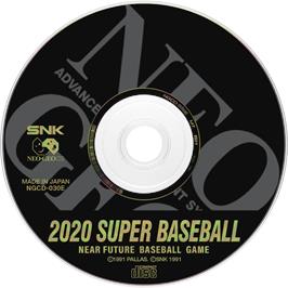 Artwork on the Disc for Super Baseball 2020 on the SNK Neo-Geo CD.