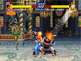 In game image of Fatal Fury 3: Road to the Final Victory! on the SNK Neo-Geo CD.