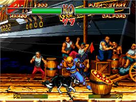In game image of Samurai Shodown II on the SNK Neo-Geo CD.