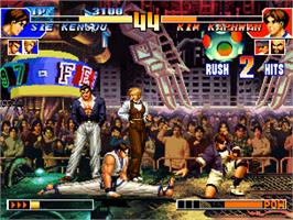 In game image of The King of Fighters '97 on the SNK Neo-Geo CD.