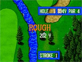 In game image of Top Player's Golf on the SNK Neo-Geo CD.