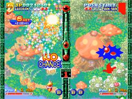 In game image of Twinkle Star Sprites on the SNK Neo-Geo CD.