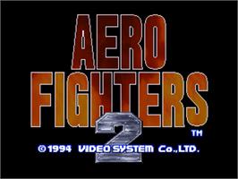 Title screen of Aero Fighters 2 on the SNK Neo-Geo CD.