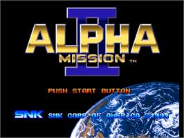 Title screen of Alpha Mission II on the SNK Neo-Geo CD.